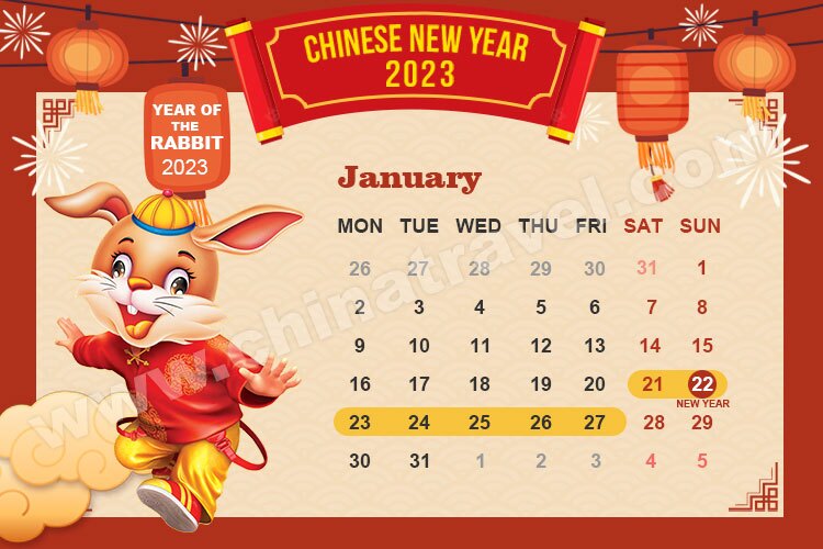 Chinese New Year 2023 Calendar
